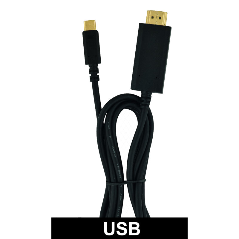 Heitech Kαλώδιο 09001491 USB Type-C σε 4Κ HDMI αρσενικό 1.8 m