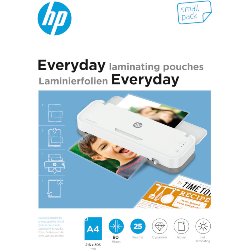 HP Φύλλα πλαστικοποίησης 9153 Everyday για Α4 - 80 microns - 25 τμχ