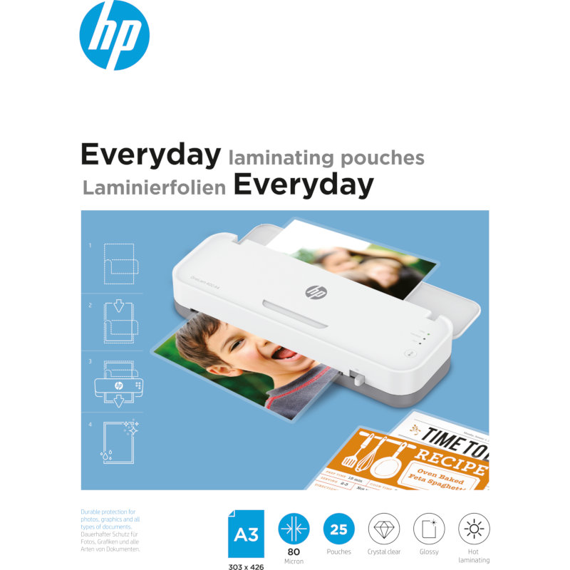 HP Φύλλα πλαστικοποίησης 9152 Everyday για Α3 - 80 microns - 25 τμχ