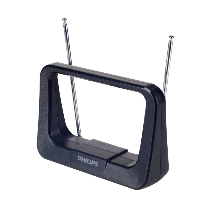 Philips Κεραία τηλεόρασης SDV1226/GRS εσωτερικού χώρου  για HDTV/4K/UHF/VHF/FM  με ενισχυτή 28 dB και φίλτρο GSM  - 17 x 12 cm