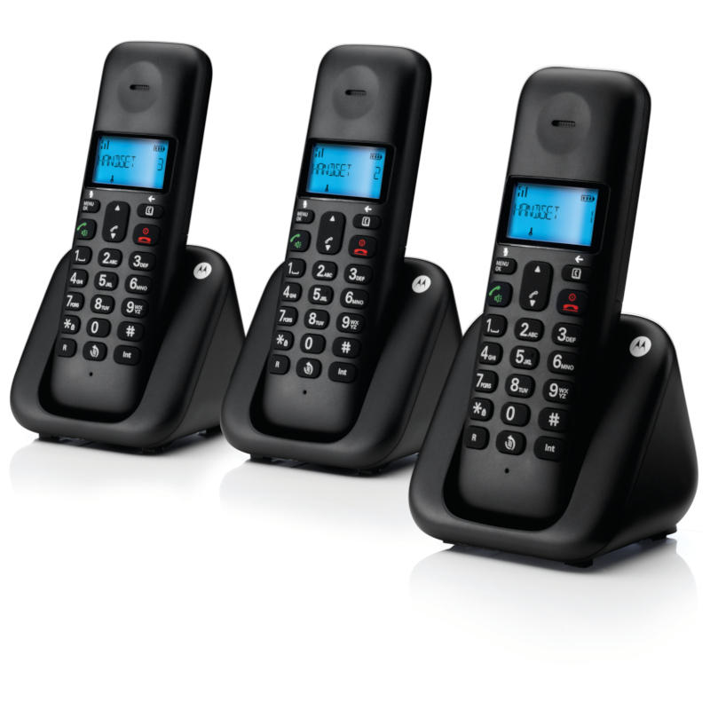 Motorola Ασύρματο τηλέφωνο T303 (Ελληνικό Μενού) τριπλό με ανοιχτή ακρόαση