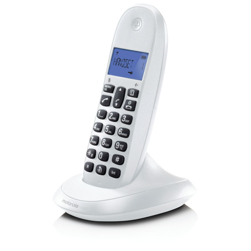 Motorola Ασύρματο τηλέφωνο C1001LB Λευκό (Ελληνικό Μενού)