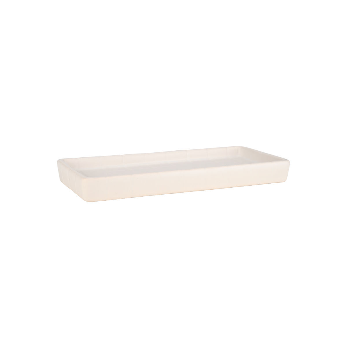 Estia Δίσκος μπάνιου TILES κεραμικός 20x10x2cm Λευκός
