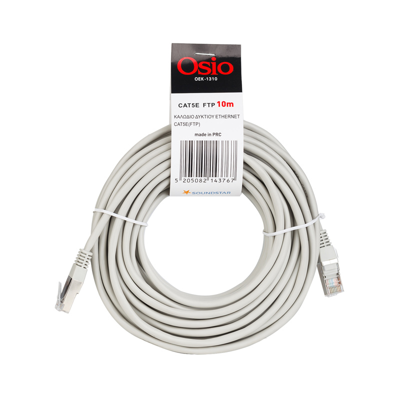 Osio Kαλώδιο δικτύου OEK-1310 Εthernet Cat5e (FTP) RJ45 σε RJ45 10m