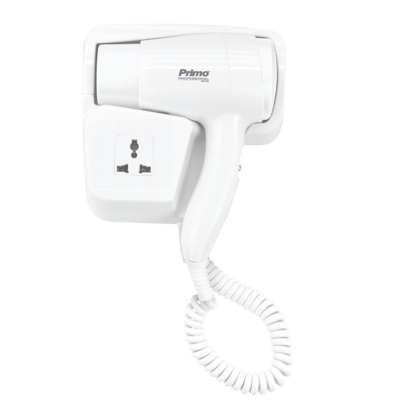 Primo Σεσουάρ PRHD-50060 Ξενοδοχειακού τύπου 1500W με έξτρα πρίζα λευκό