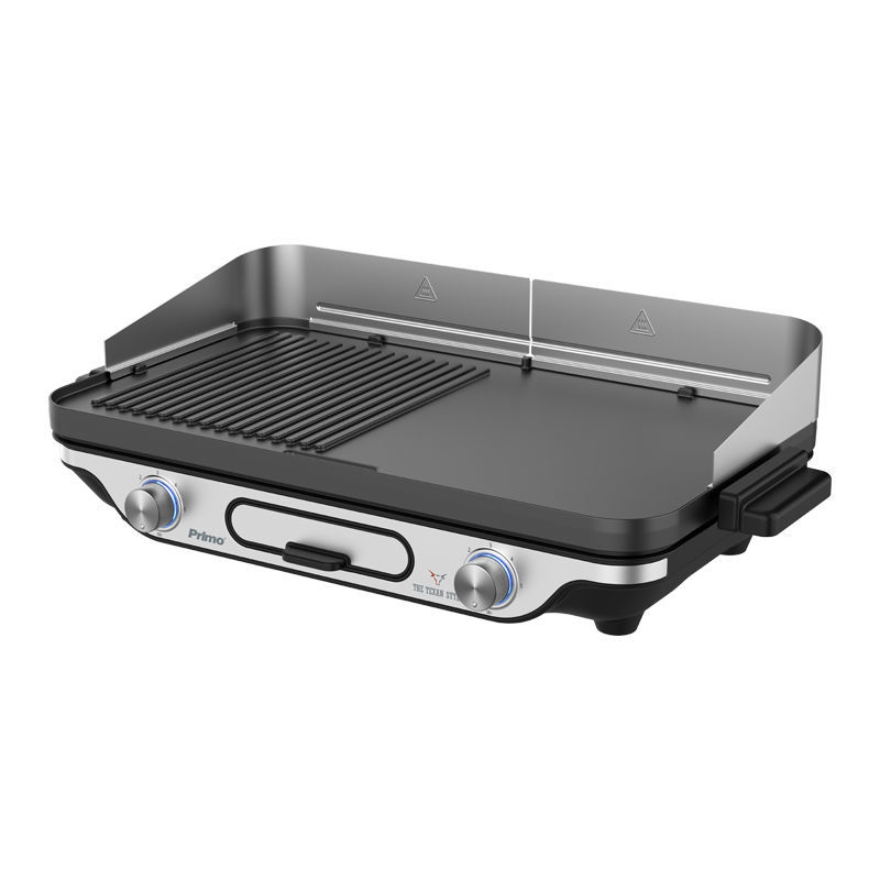 Primo Μπάρμπεκιου PRBQ-40498 Επιτραπέζιο 2400W Με κάλυμμα αέρα 52.2X30.4εκ. Μαύρο/Inox 