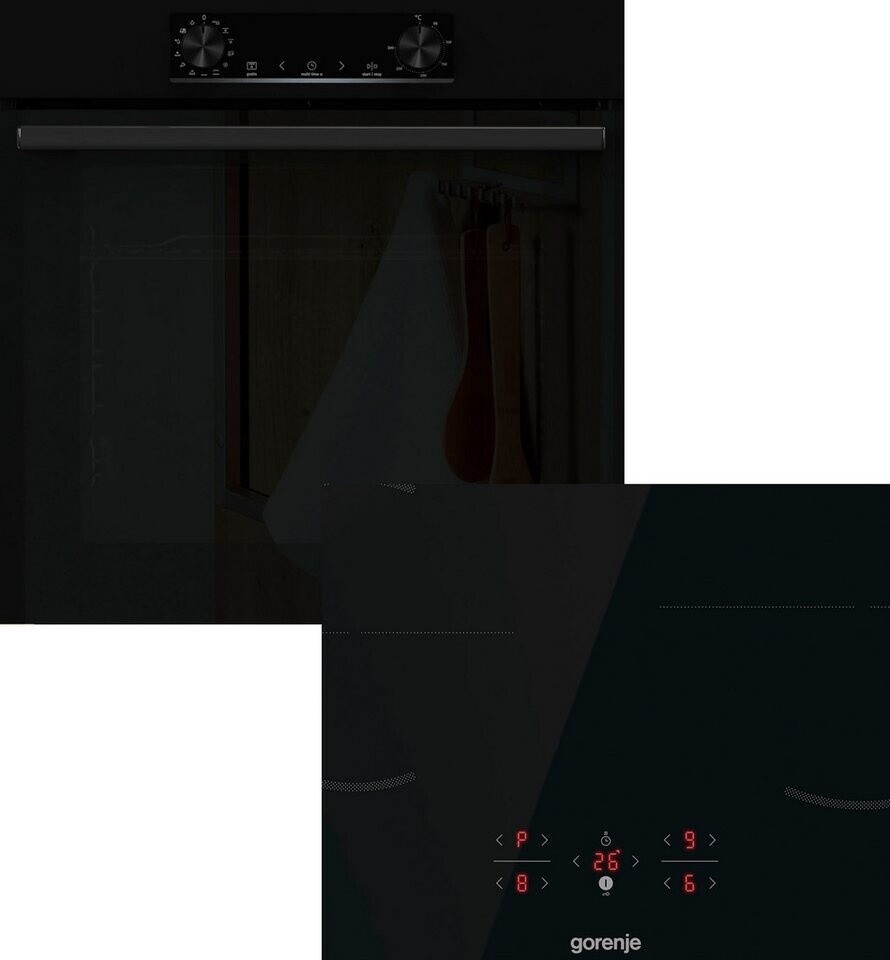 Gorenje Σετ Φούρνος Ανω Πάγκου με Πυρόλυση 77lt BOP6737E02BK + Εστία Επαγωγική GI601FMC
