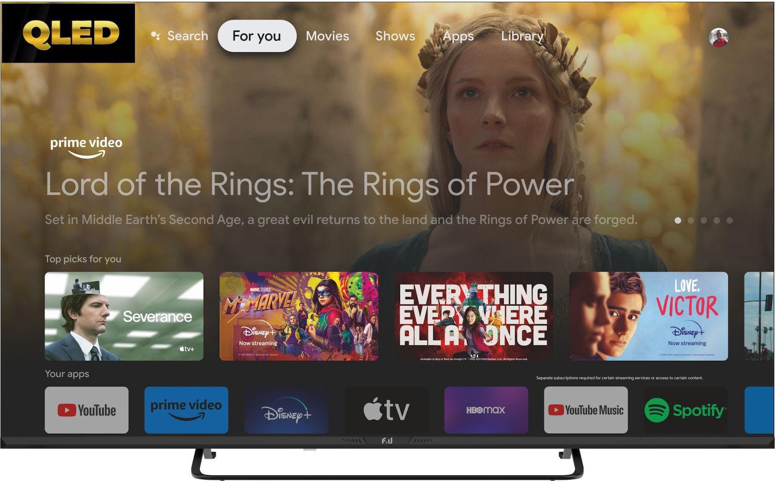 F&U Τηλεόραση QLED Smart  FLG50141QL 4K UHD HDR 50''