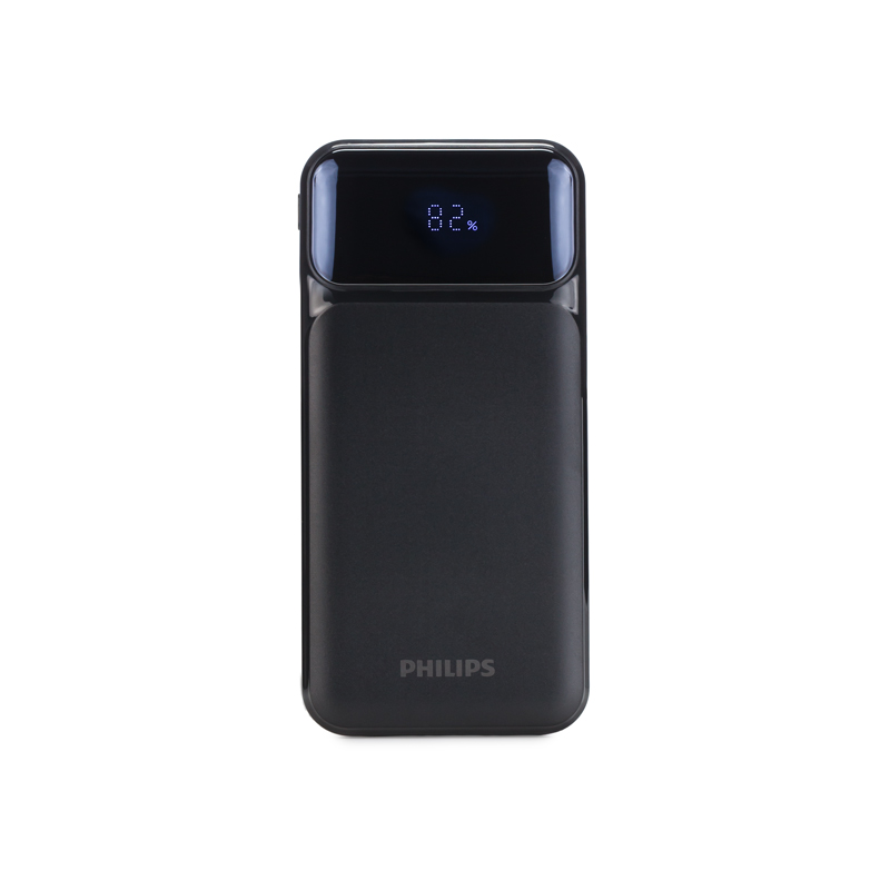 Philips Power bank DLP1922CB/GRS Μαύρο με γρήγορη φόρτιση, 2x USB-C, USB-A και ενσωματωμένα καλώδια φόρτισης USB-C, USB-A και lightning