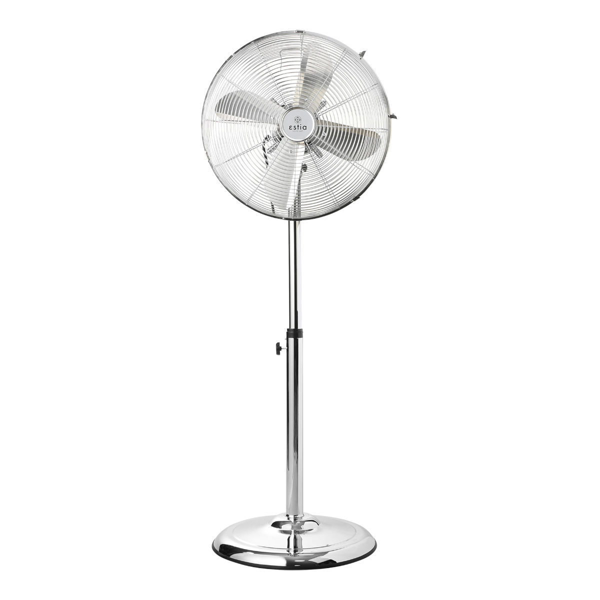 Estia Ανεμιστήρας στάντ επιδαπέδιος RETROFLOW 40cm 50w μεταλλικός Ασημί
