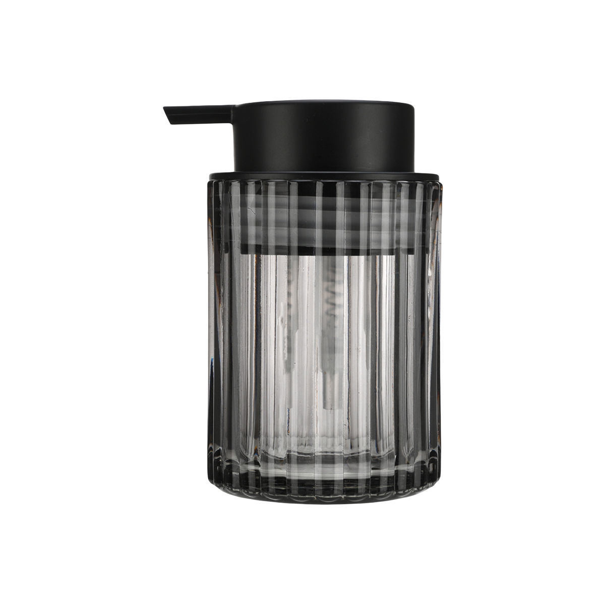 Estia Dispenser ALIVIO γυάλινο ανάγλυφο 300ml 7.8x12.5cm Μαύρο
