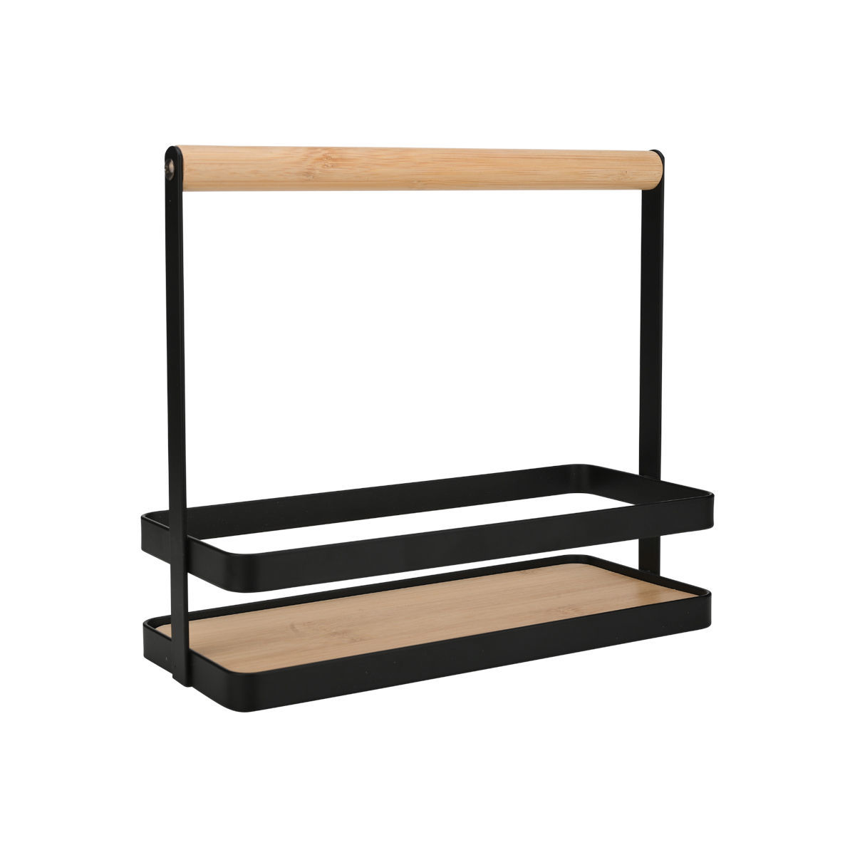Estia Θήκη οργάνωσης BAMBOO ESSENTIALS με χερούλι 24x10.5x21.3cm μεταλλική Μαύρη