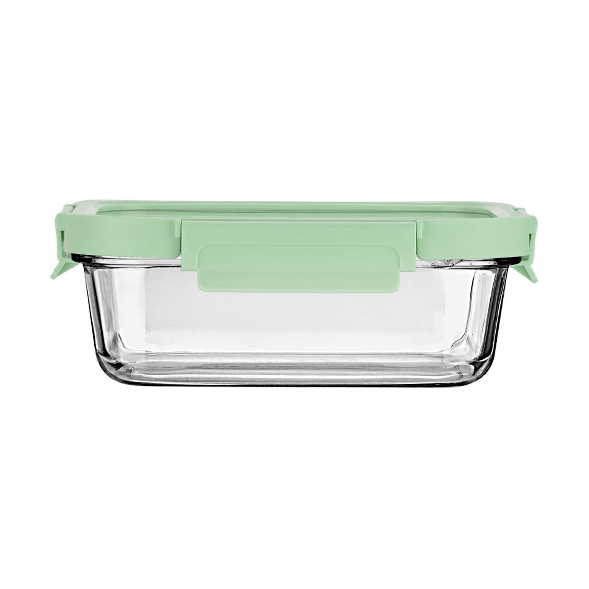 Estia Φαγητοδοχείο CLICK&SEAL γυάλινο 1050ml 21.6x16.5x7.4cm με καπάκι πλαστικό Mint
