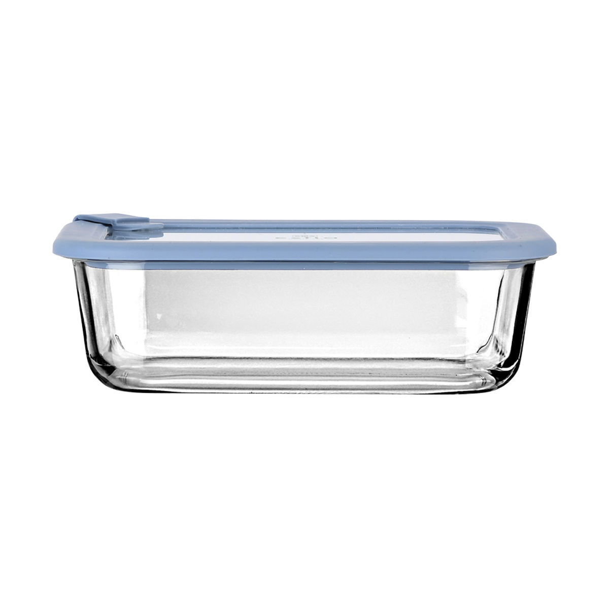 Estia Φαγητοδοχείο COLORSEAL γυάλινο 1050ml 21.6x16.5x7.4cm με καπάκι σιλικόνης Μπλέ