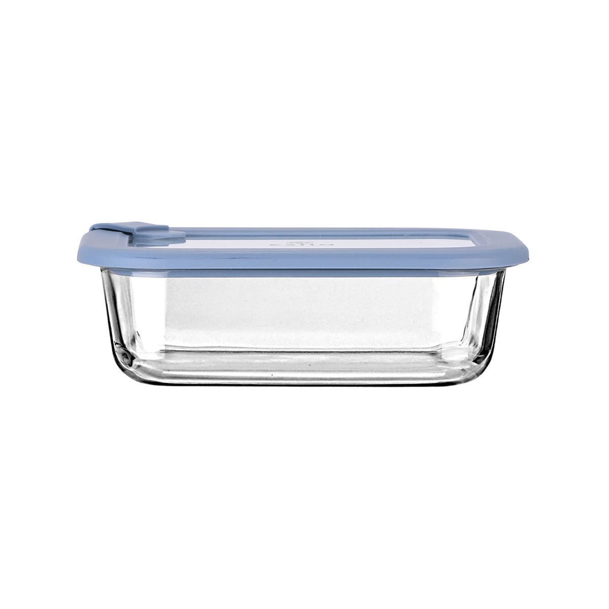 Estia Φαγητοδοχείο COLORSEAL γυάλινο 640ml 18.9x14.5x6.7 με καπάκι σιλικόνης Μπλέ