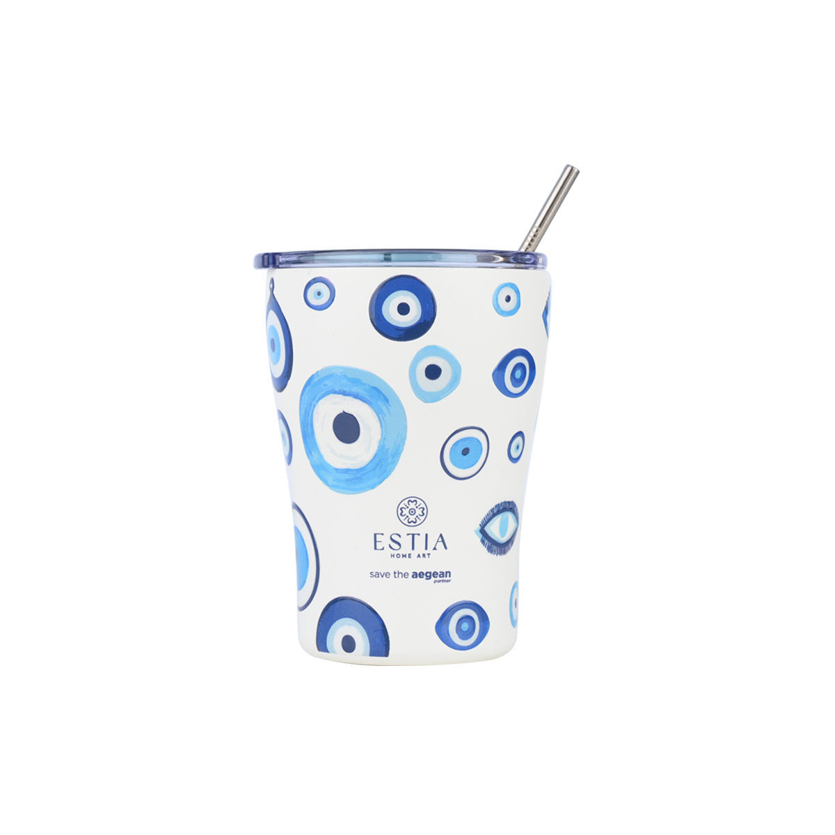 Estia Θερμός Coffee Mug SAVE THE AEGEAN 350ml Amalfi Coast