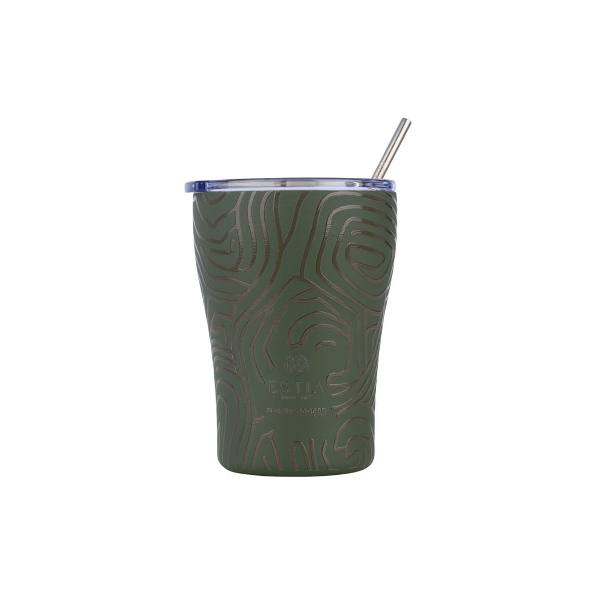 Estia Θερμός Coffee Mug Save The Agean 350ml Olive Flow