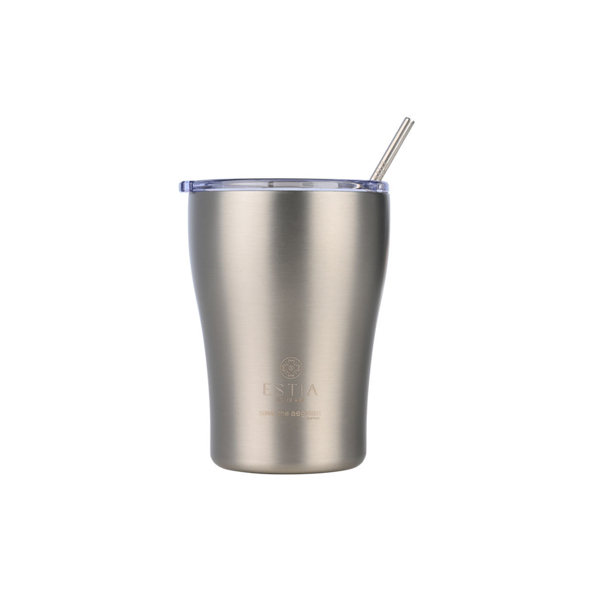 Estia Θερμός Coffee Mug Save The Agean 350ml Steel Flow