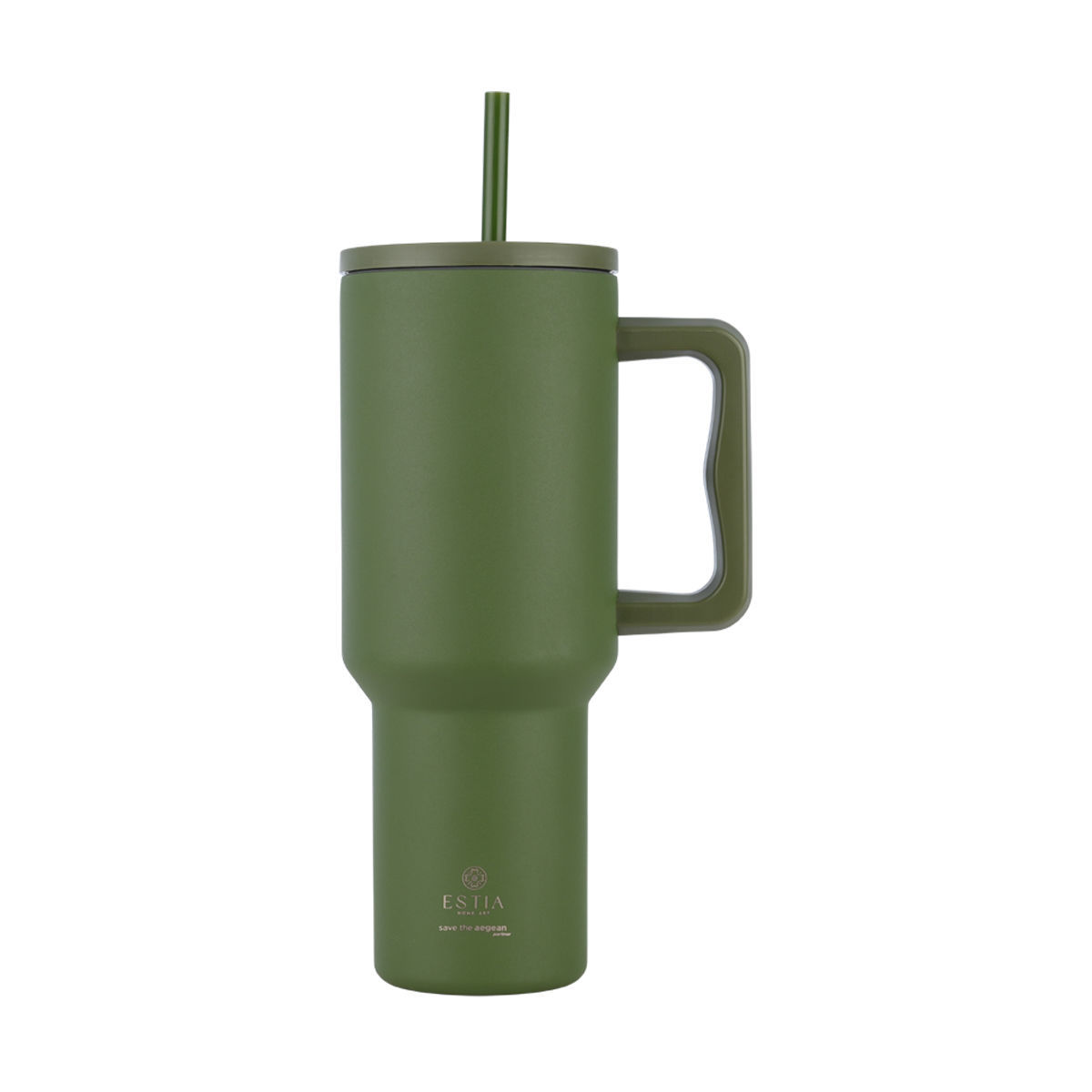Estia Θερμός Straw Tumbler XL Save The Aegean 1200ml Forest Spirit