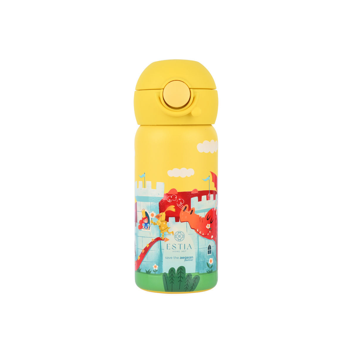Estia Θερμός παιδικό Wonder Bottle Save The Aegean 350ml Fortress Dragon