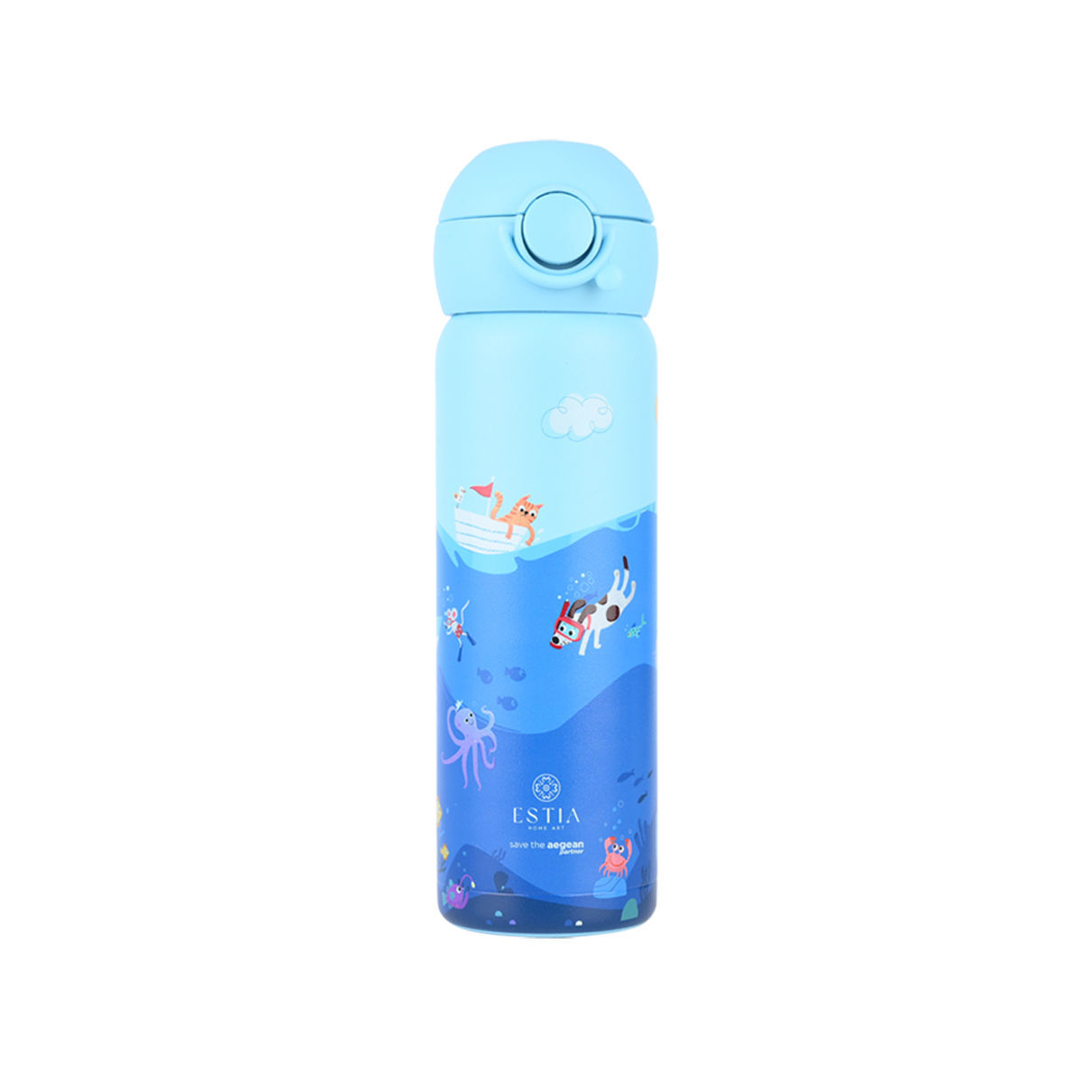Estia Θερμός παιδικό Wonder Bottle Save The Aegean 500ml Ocean Play