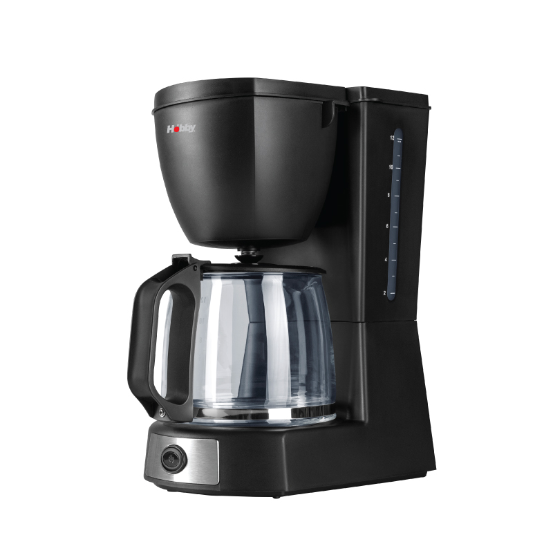 Hobby Καφετιέρα φίλτρου HCM-40349 1.2L Μαύρη/Inox