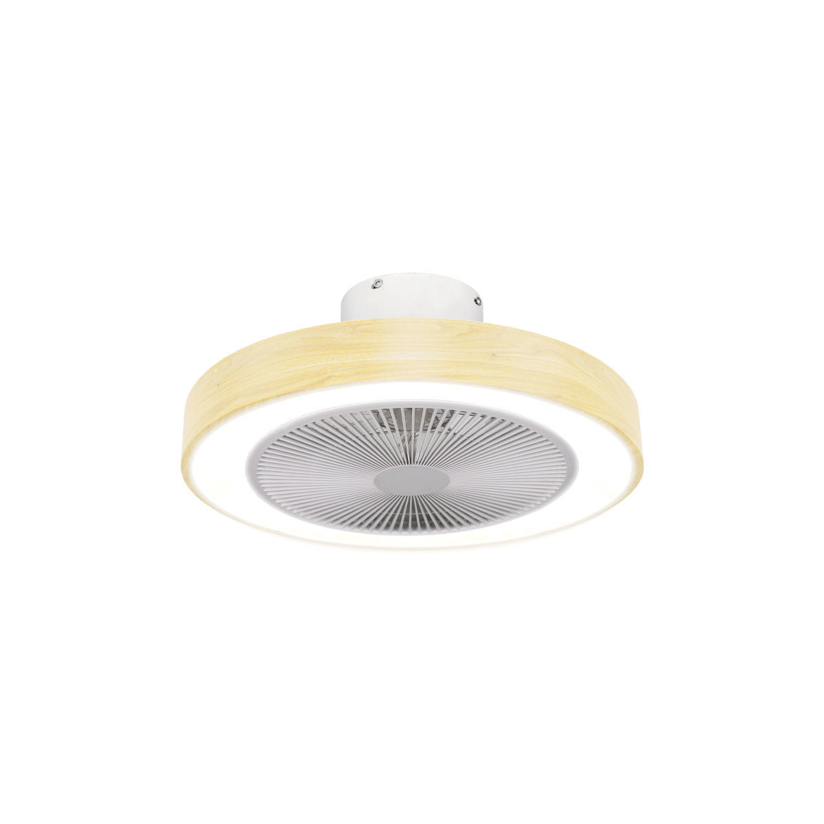 Estia Ανεμιστήρας οροφής HALO FLOW 50cm 15w ΜΕ CCT LED φωτισμό 45W & τηλεχειριστήριο με Οψη Ξύλου