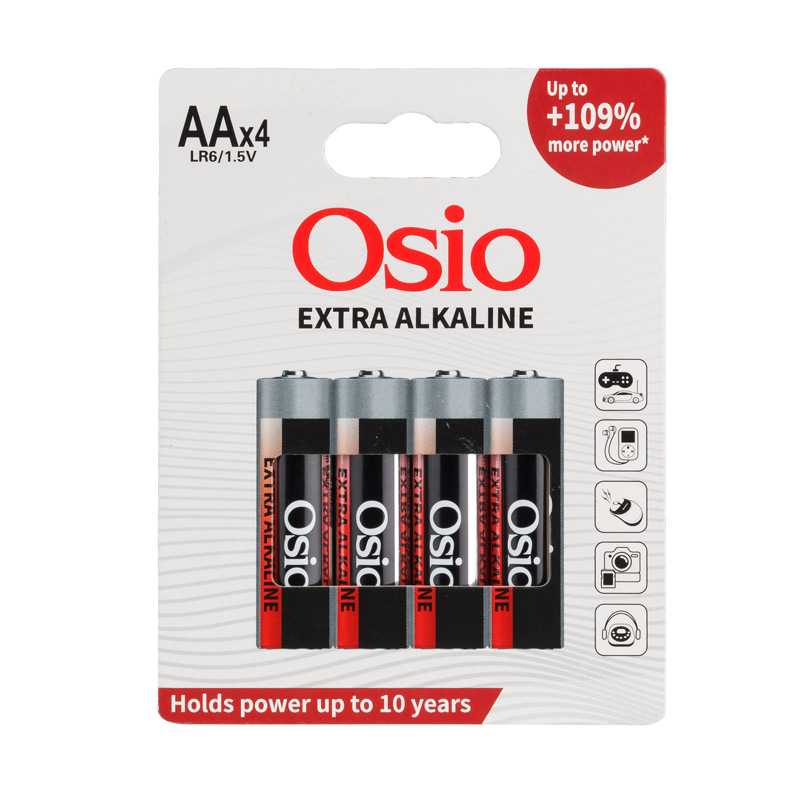Osio Αλκαλικές μπαταρίες LR6EO4B Blister 4τμχ AA Extra