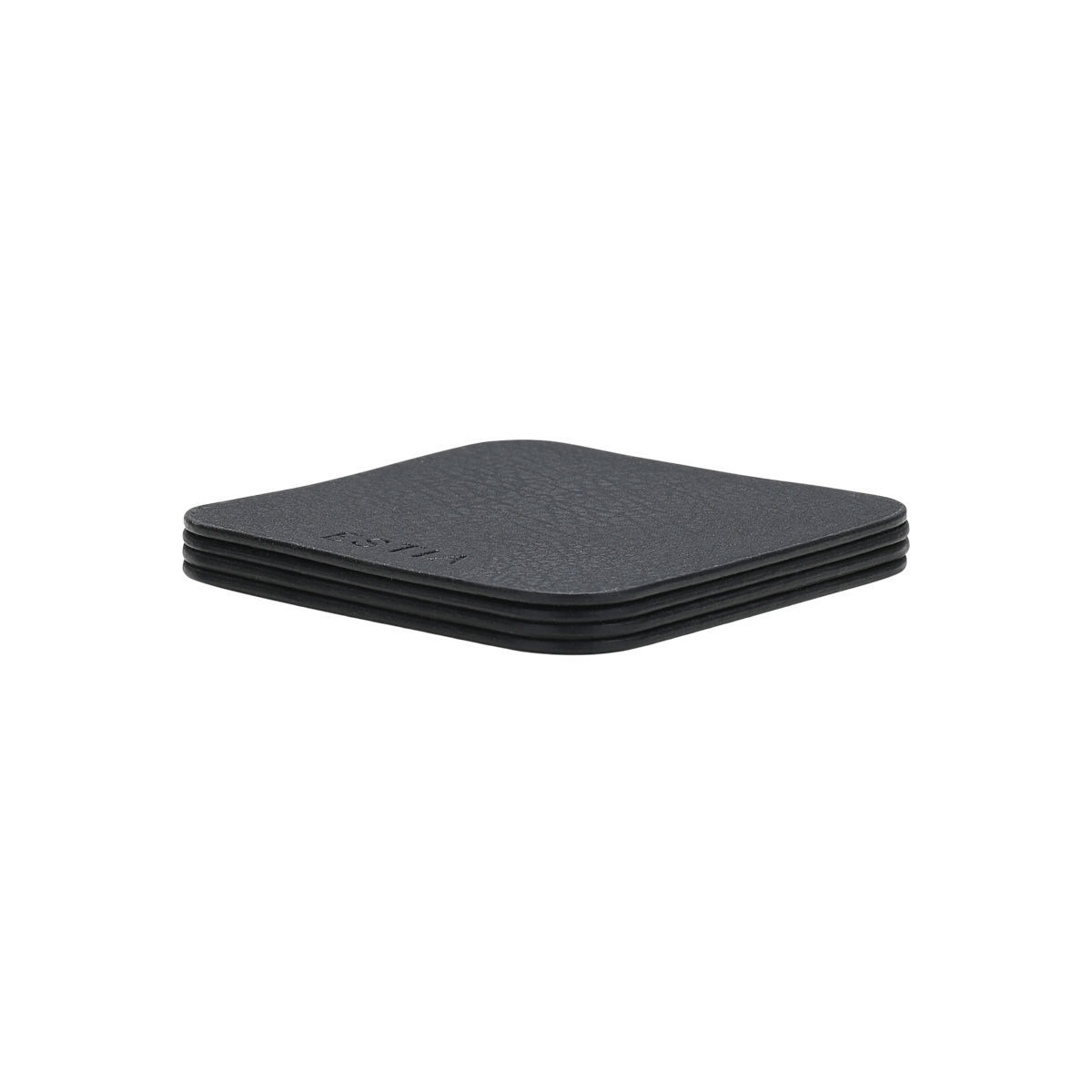 Estia Σουβέρ ALLURE PVC 10x10cm Μαύρο Σετ 4 τεμ.