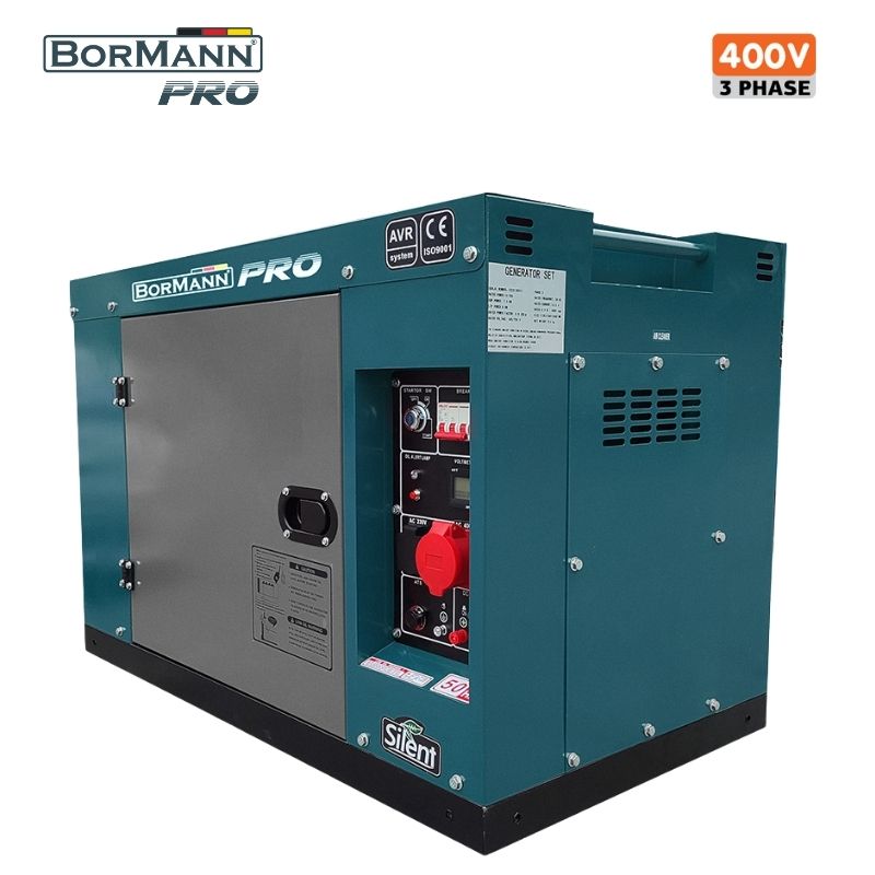 BORMANN Pro ΒORMANN Pro BGB9800 Γεννήτρια Πετρελαίου Τριφασική,Συνεχής Απόδοση 900W,633cc, Κλειστού Τύπου