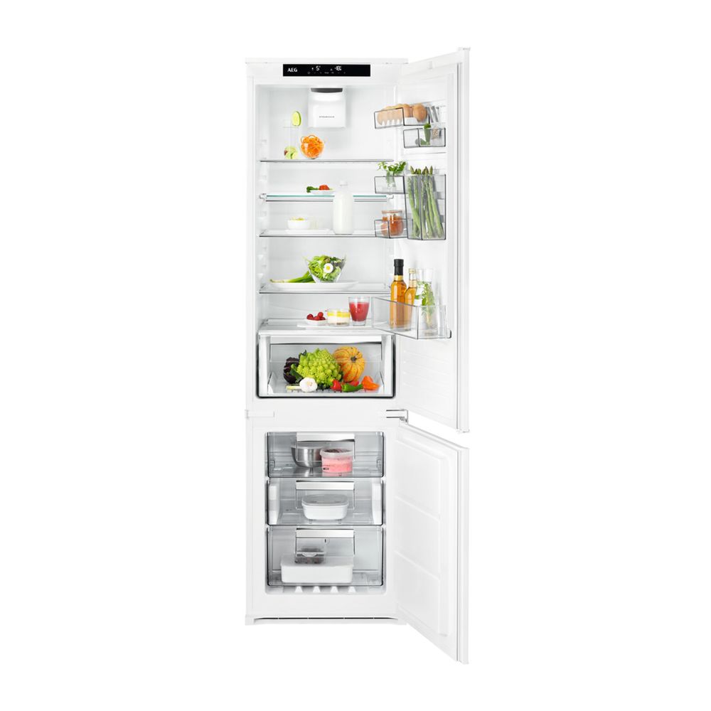 AEG Εντοιχιζόμενος Ψυγειοκαταψύκτης SCE819E5TS 269lt No Frost Υ188.4xΠ54.8xΒ54.9cm Λευκός