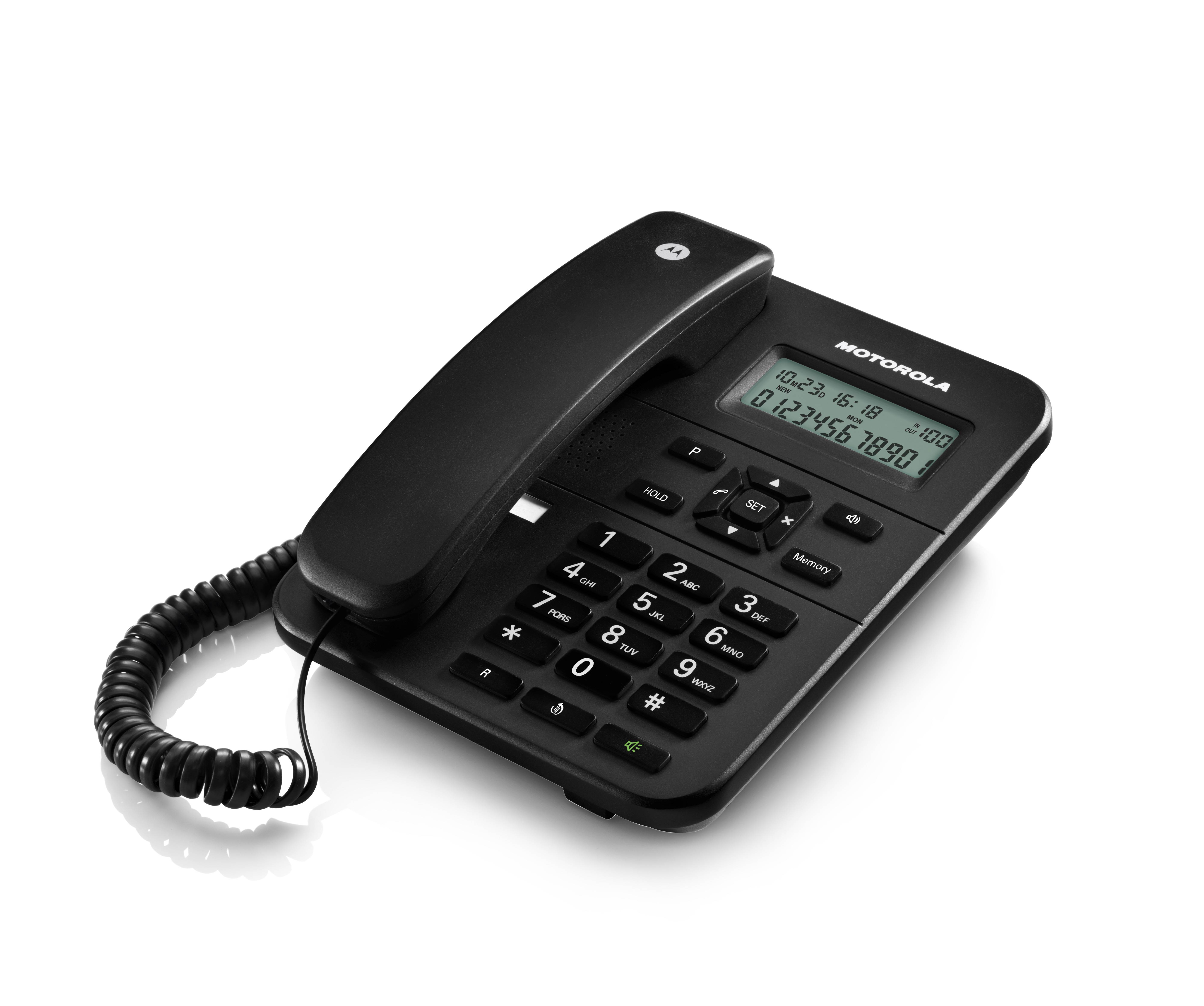 Motorola Τηλέφωνο Ενσύρματο CT202 (14587-9215) Black