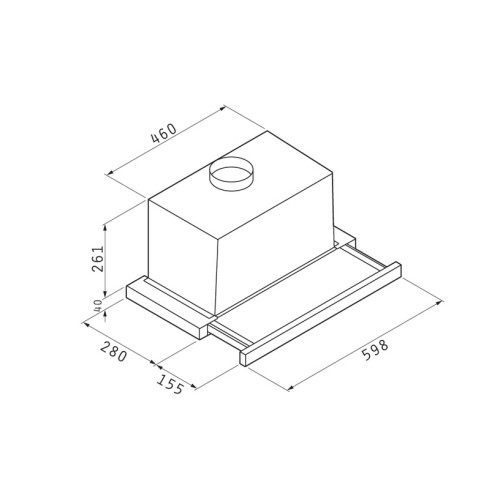 Pyramis Απορροφητήρας Συρόμενος Essential Turbo 60cm Inox (065017502)