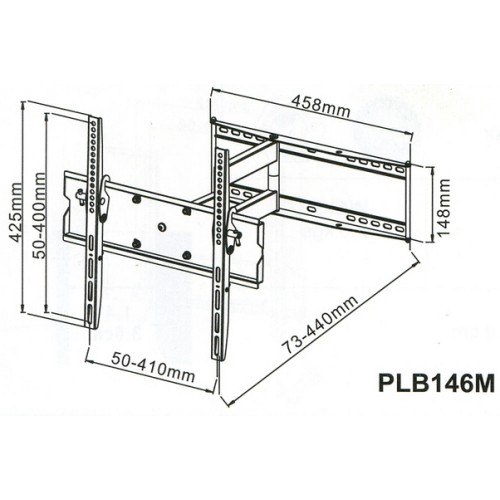 DMP Βάση Τοίχου PLB146M για TV 37'' - 55''