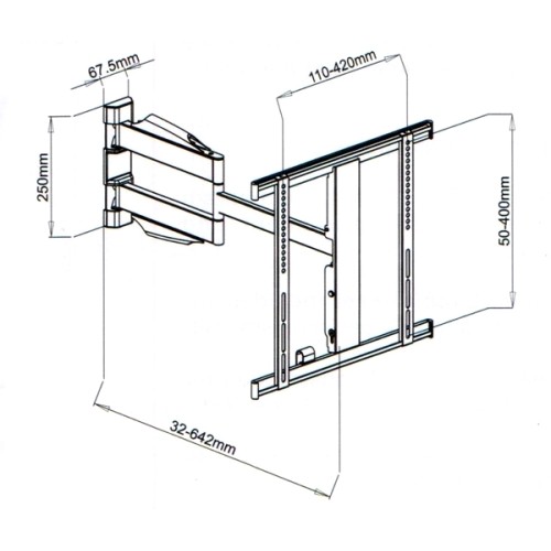 DMP Βάση τοίχου SA301M για TV 32'' - 46''