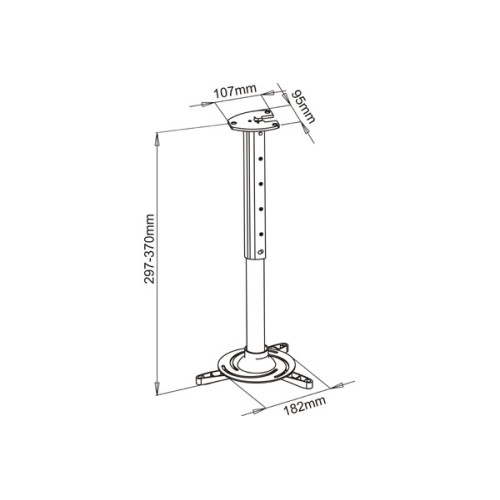 DMP Βάση οροφής PM102 για συστήματα προβολής