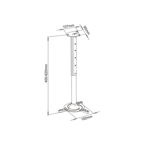 DMP Βάση οροφής PM102L για συστήματα προβολής