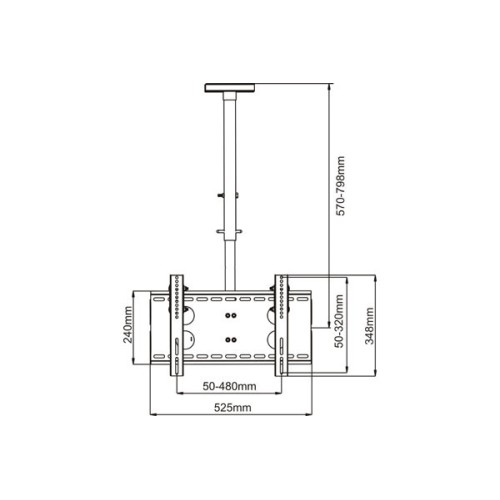 DMP Βάση οροφής CPLB102S για TV 23'' - 37''