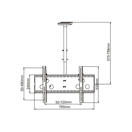 DMP Βάση οροφής CPLB102M για TV 32'' - 50''