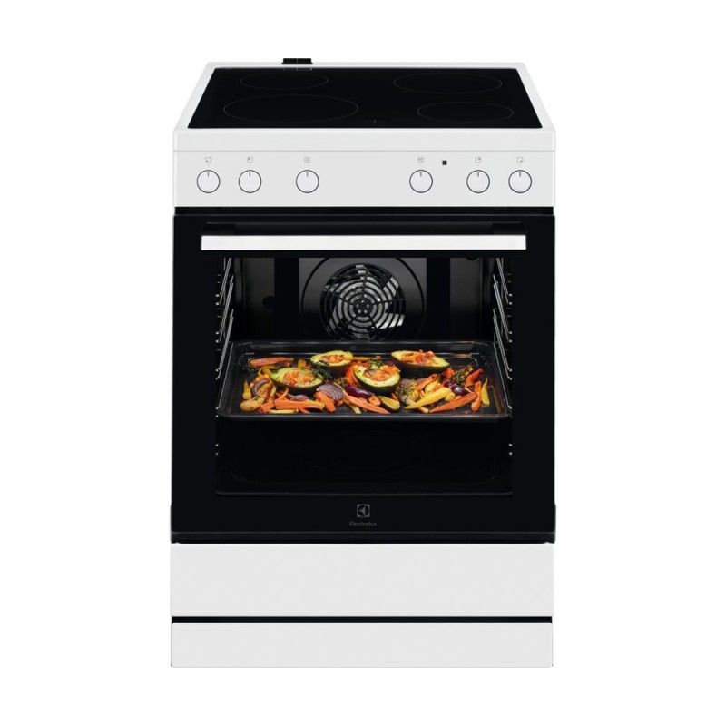 Electrolux Κεραμική Κουζίνα LKR62000BW Λευκή