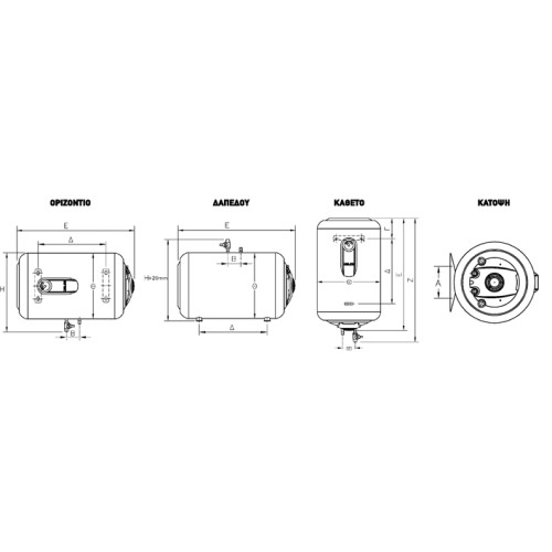 Elco Ηλεκτρικός θερμοσίφωνας Duro Glass 80L Boiler Δαπέδου 4,0kW