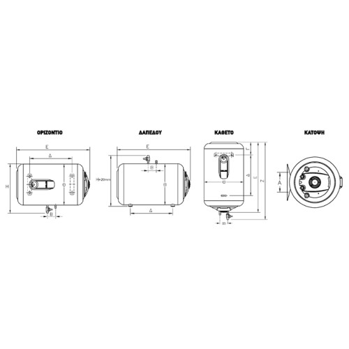 Elco Ηλεκτρικός θερμοσίφωνας Titan 45L Δαπέδου 3,0kW