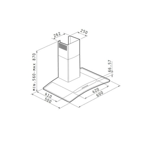 Maidtec by Pyramis Απορροφητήρας Τζάκι Nadoro 60cm 065019401