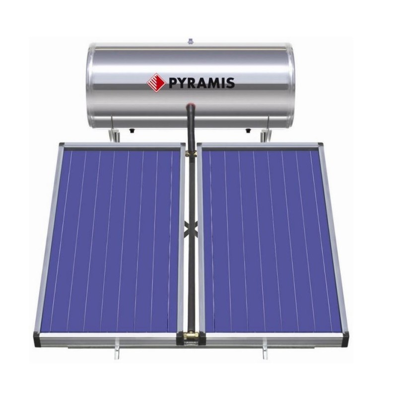 Pyramis Ηλιακός Θερμοσίφωνας 160Lt / 3m² Επιλεκτικού συλλέκτη Τριπλής Ενέργειας (026001205)