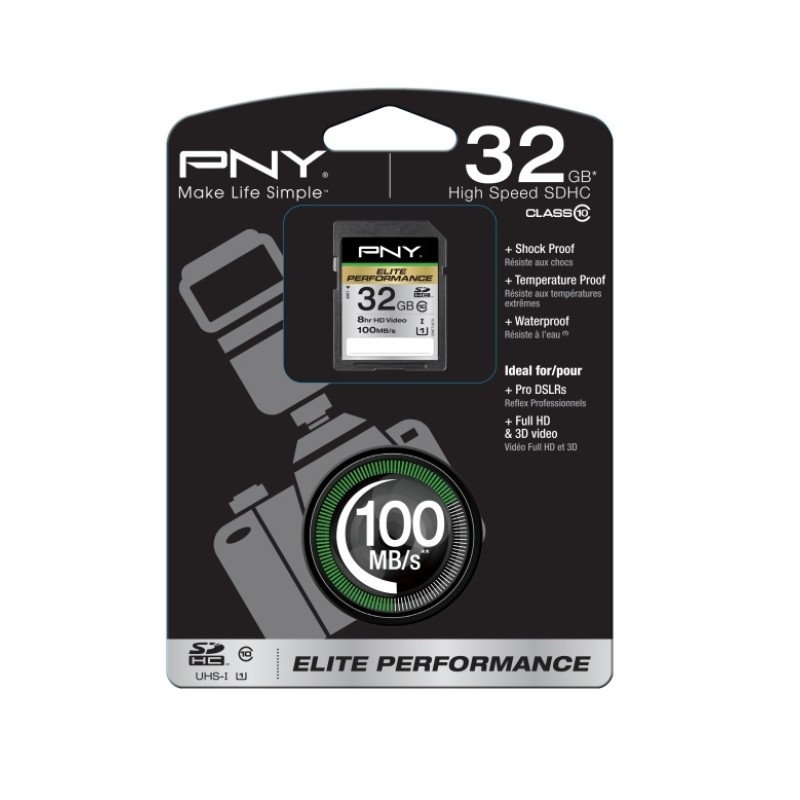 PNY Κάρτα Μνήμης SD32G10ELIPER-EF - SD Elite Performance 32GB
