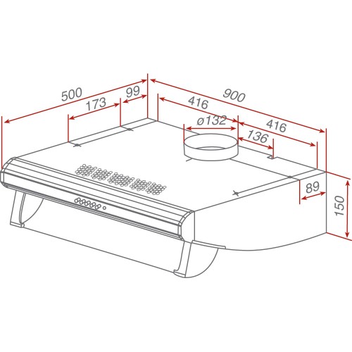 Teka Απορροφητήρας Ελεύθερος C 9420 Inox 90cm