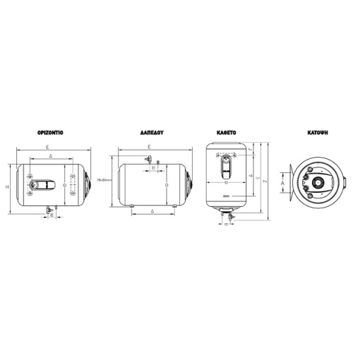 Elco Ηλεκτρικός θερμοσίφωνας Duro Glass 120L Boiler Κάθετος 4,0kW