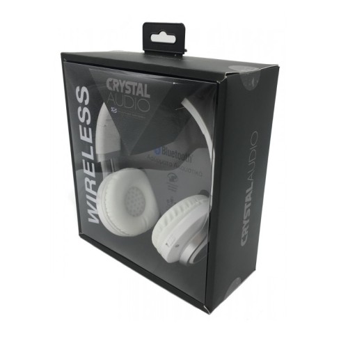 Crystal Audio Ασύρματα Ακουστικά Bluetooth BT-01-WH White/Silver
