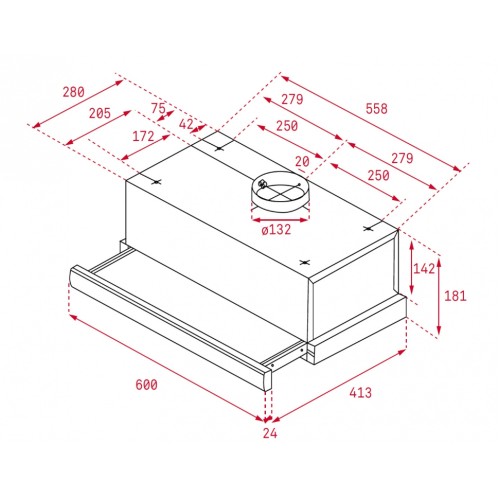 Teka Απορροφητήρας Συρόμενος TL 6310 White