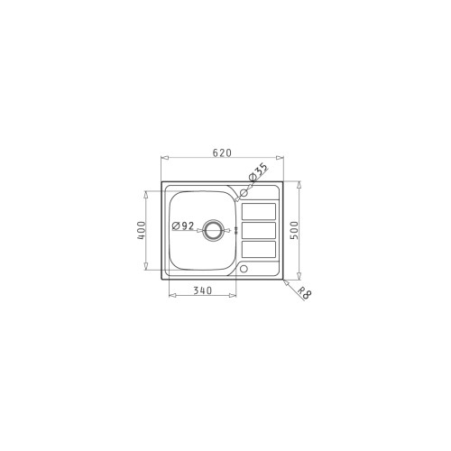 Pyramis Νεροχύτης Ένθετος Athena Σατινέ (62x50) 1B 1D Inox 100187601